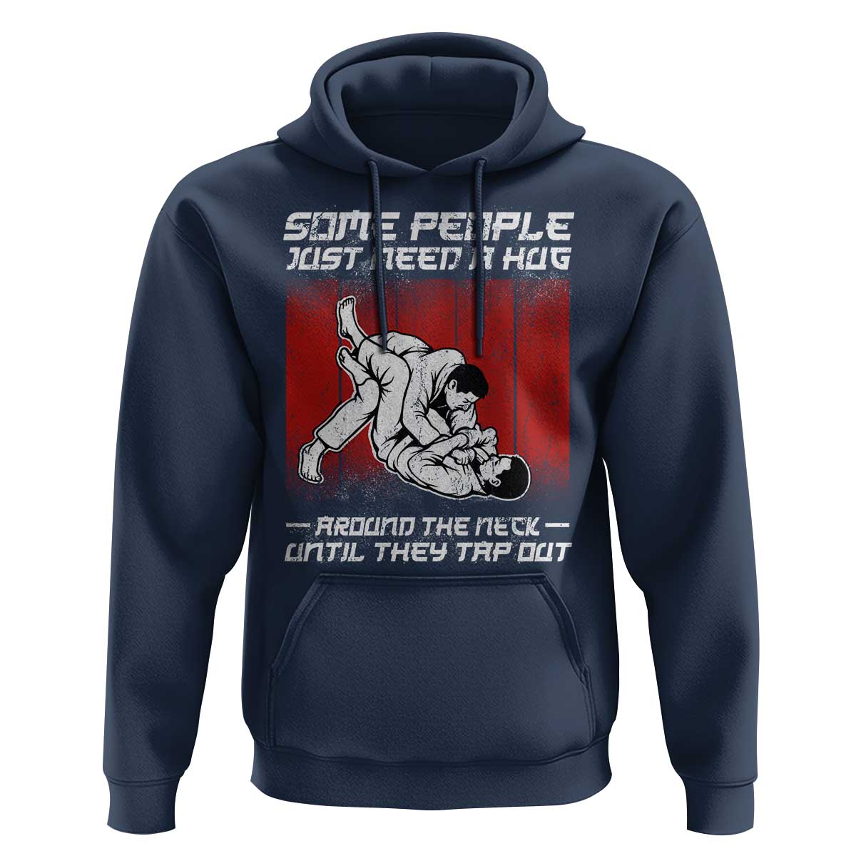 Brazilian Jiu Jitsu Hoodie Some People Just Need A Hug Vintage BJJ - Wonder Print Shop