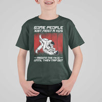 Brazilian Jiu Jitsu T Shirt For Kid Some People Just Need A Hug Vintage BJJ - Wonder Print Shop