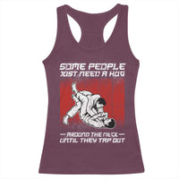 Brazilian Jiu Jitsu Racerback Tank Top Some People Just Need A Hug Vintage BJJ - Wonder Print Shop