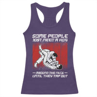 Brazilian Jiu Jitsu Racerback Tank Top Some People Just Need A Hug Vintage BJJ - Wonder Print Shop