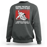 Brazilian Jiu Jitsu Sweatshirt Some People Just Need A Hug Vintage BJJ - Wonder Print Shop