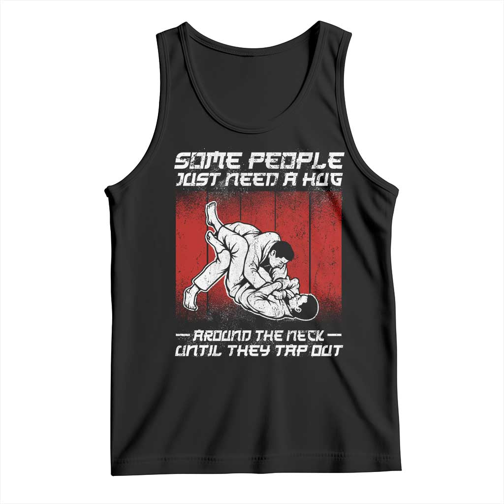 Brazilian Jiu Jitsu Tank Top Some People Just Need A Hug Vintage BJJ - Wonder Print Shop