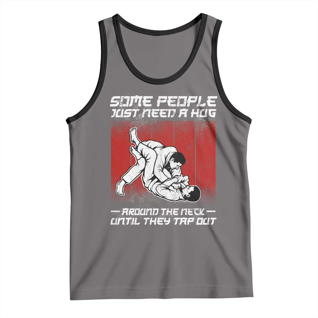 Brazilian Jiu Jitsu Tank Top Some People Just Need A Hug Vintage BJJ - Wonder Print Shop