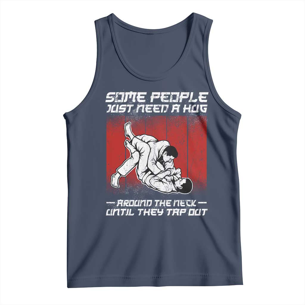 Brazilian Jiu Jitsu Tank Top Some People Just Need A Hug Vintage BJJ - Wonder Print Shop