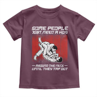 Brazilian Jiu Jitsu Toddler T Shirt Some People Just Need A Hug Vintage BJJ - Wonder Print Shop