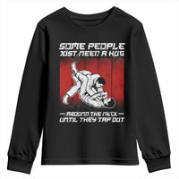 Brazilian Jiu Jitsu Youth Sweatshirt Some People Just Need A Hug Vintage BJJ - Wonder Print Shop