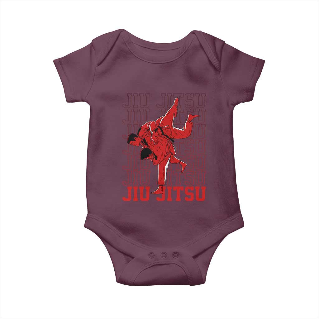 Brazilian Jiu Jitsu Baby Onesie BJJ Distressed - Wonder Print Shop