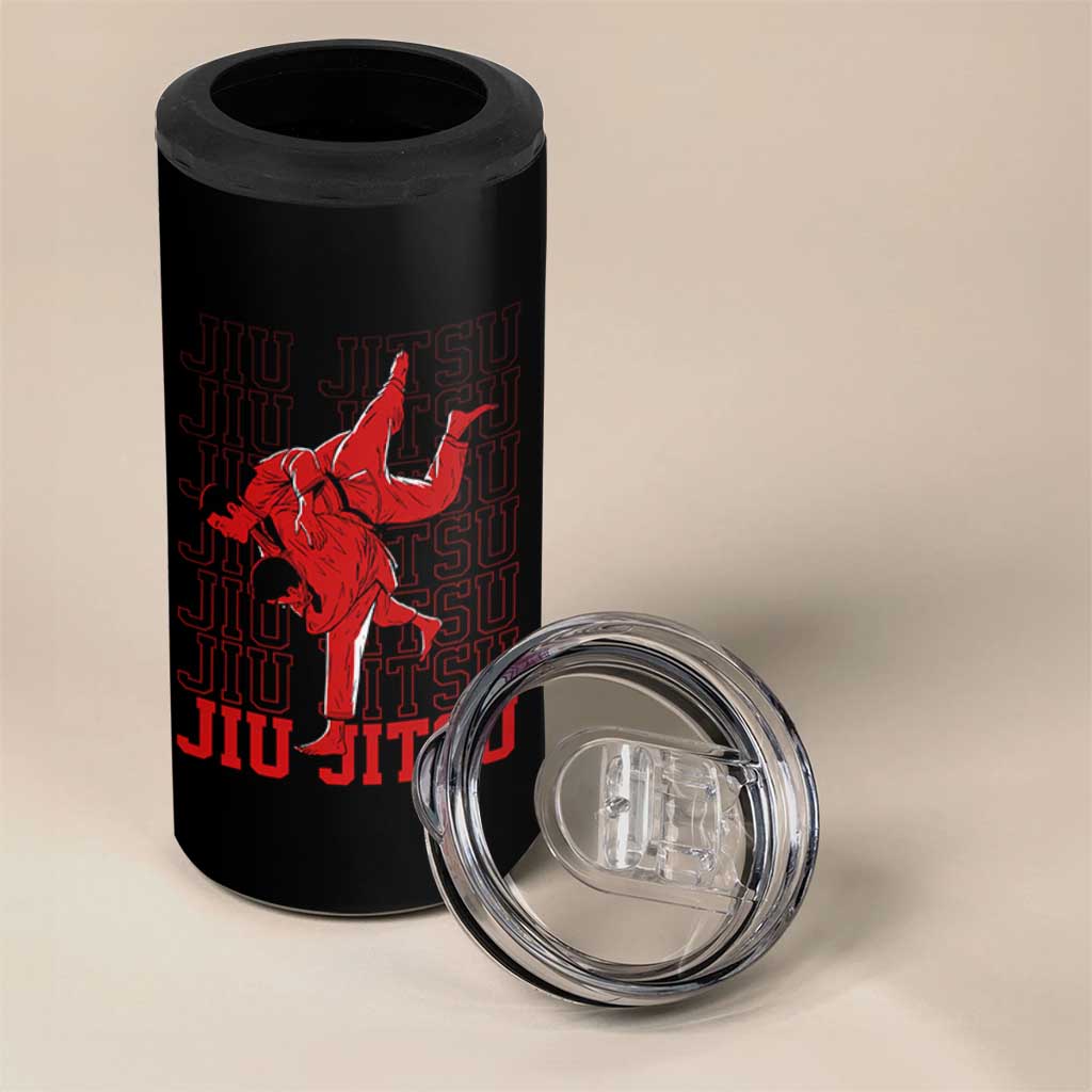 Brazilian Jiu Jitsu 4 in 1 Can Cooler Tumbler BJJ Distressed - Wonder Print Shop