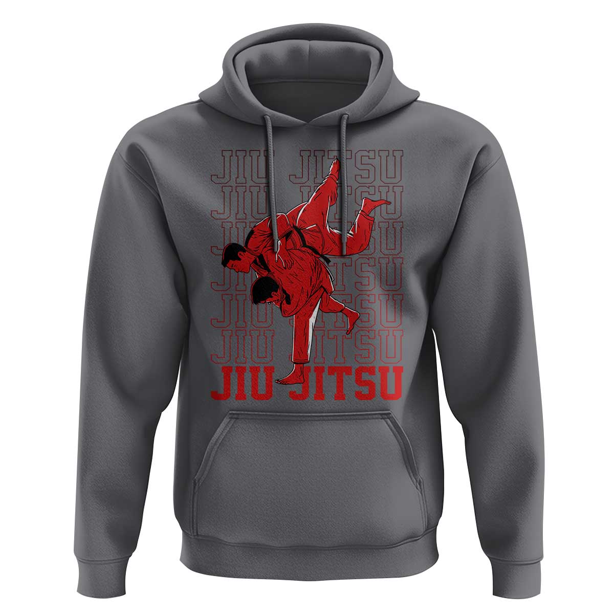 Brazilian Jiu Jitsu Hoodie BJJ Distressed - Wonder Print Shop