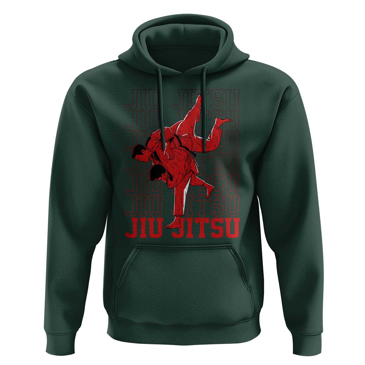 Brazilian Jiu Jitsu Hoodie BJJ Distressed - Wonder Print Shop