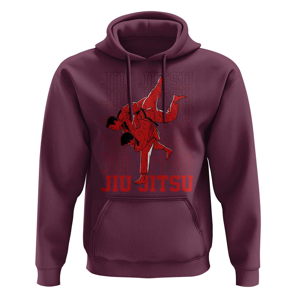 Brazilian Jiu Jitsu Hoodie BJJ Distressed - Wonder Print Shop