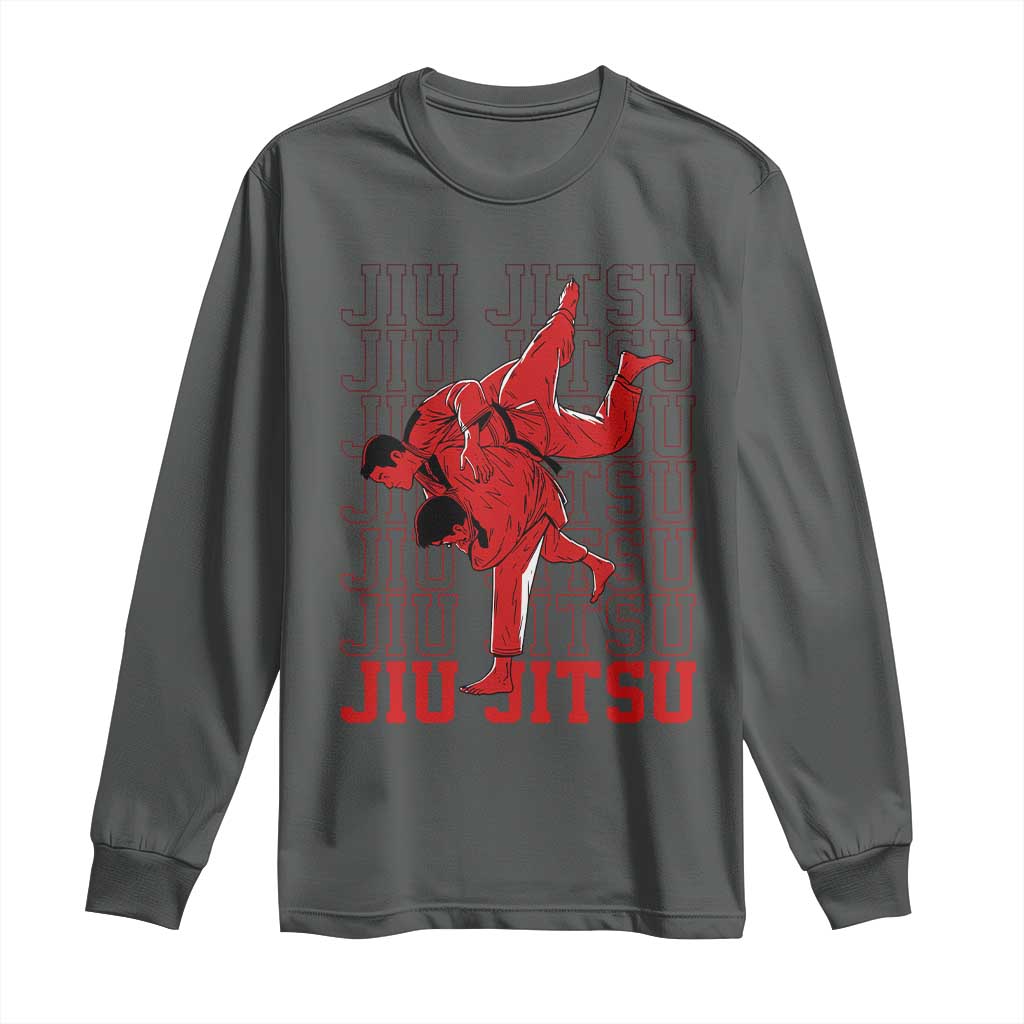 Brazilian Jiu Jitsu Long Sleeve Shirt BJJ Distressed - Wonder Print Shop