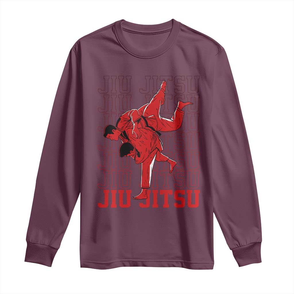 Brazilian Jiu Jitsu Long Sleeve Shirt BJJ Distressed - Wonder Print Shop