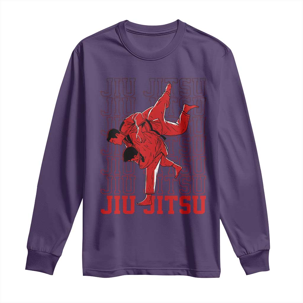 Brazilian Jiu Jitsu Long Sleeve Shirt BJJ Distressed - Wonder Print Shop
