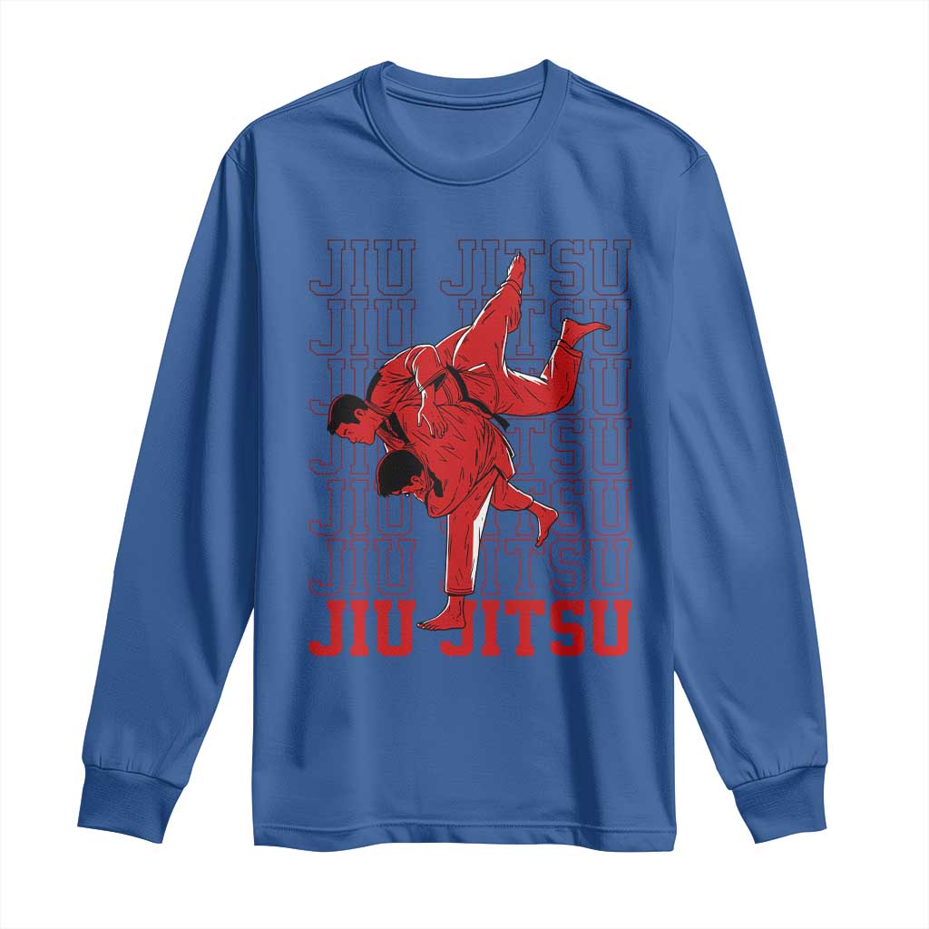 Brazilian Jiu Jitsu Long Sleeve Shirt BJJ Distressed - Wonder Print Shop