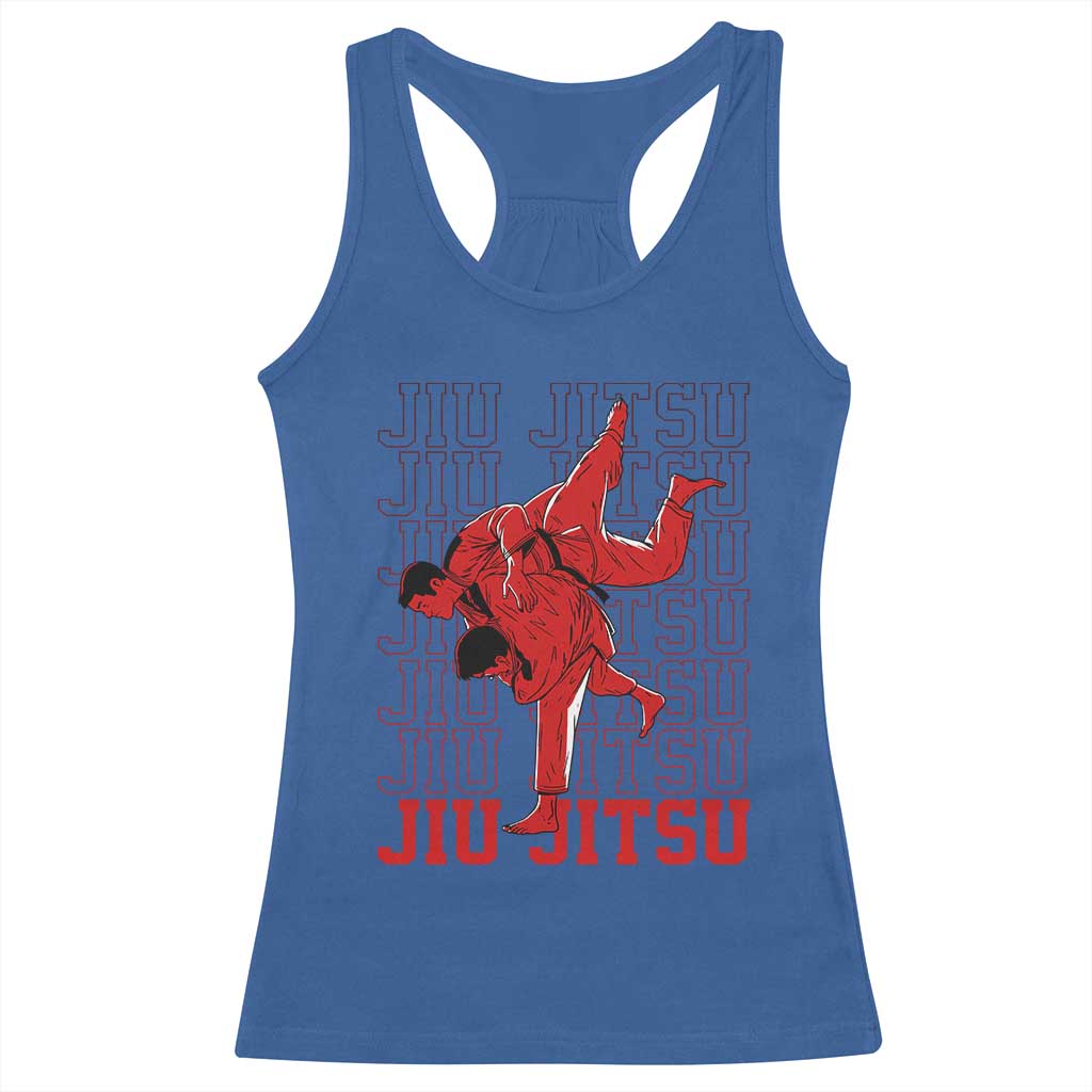 Brazilian Jiu Jitsu Racerback Tank Top BJJ Distressed - Wonder Print Shop