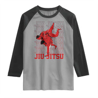 Brazilian Jiu Jitsu Raglan Shirt BJJ Distressed - Wonder Print Shop