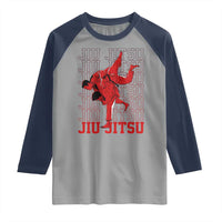 Brazilian Jiu Jitsu Raglan Shirt BJJ Distressed - Wonder Print Shop