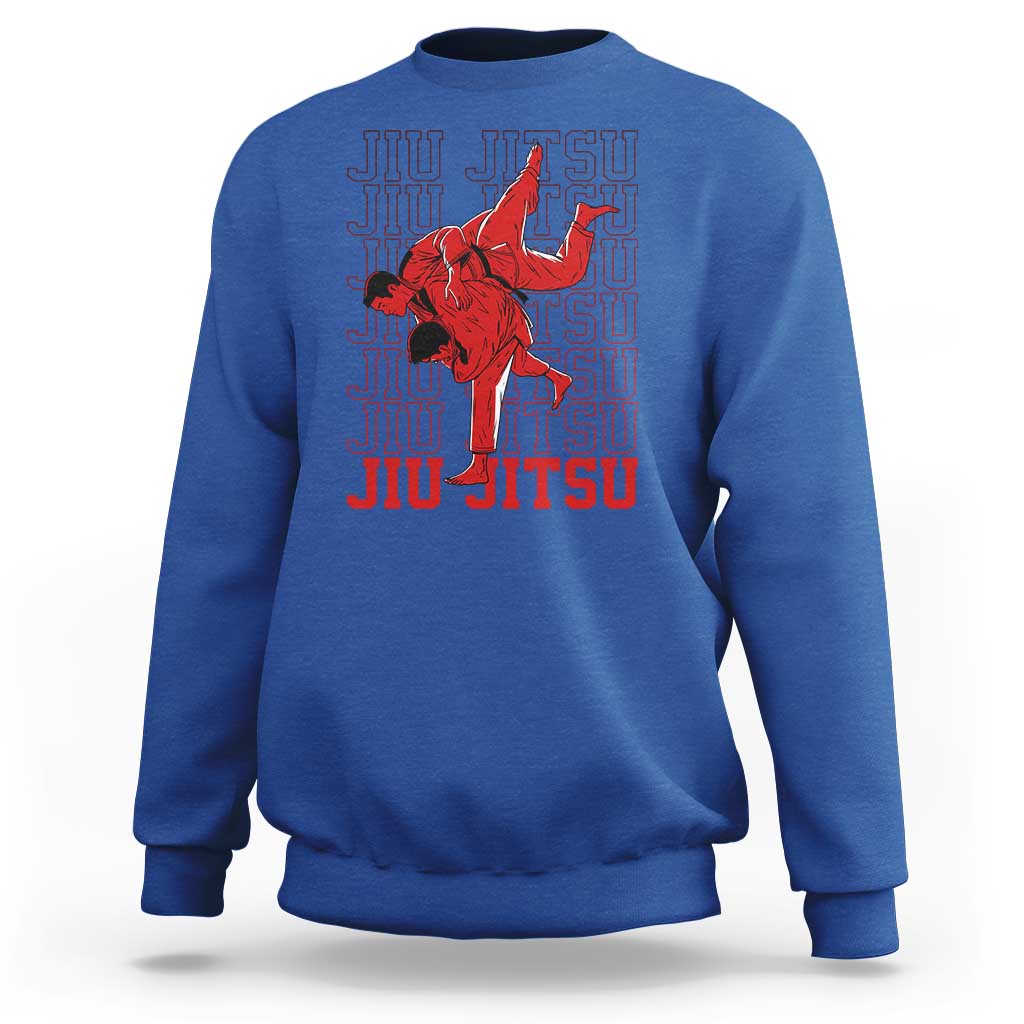Brazilian Jiu Jitsu Sweatshirt BJJ Distressed - Wonder Print Shop
