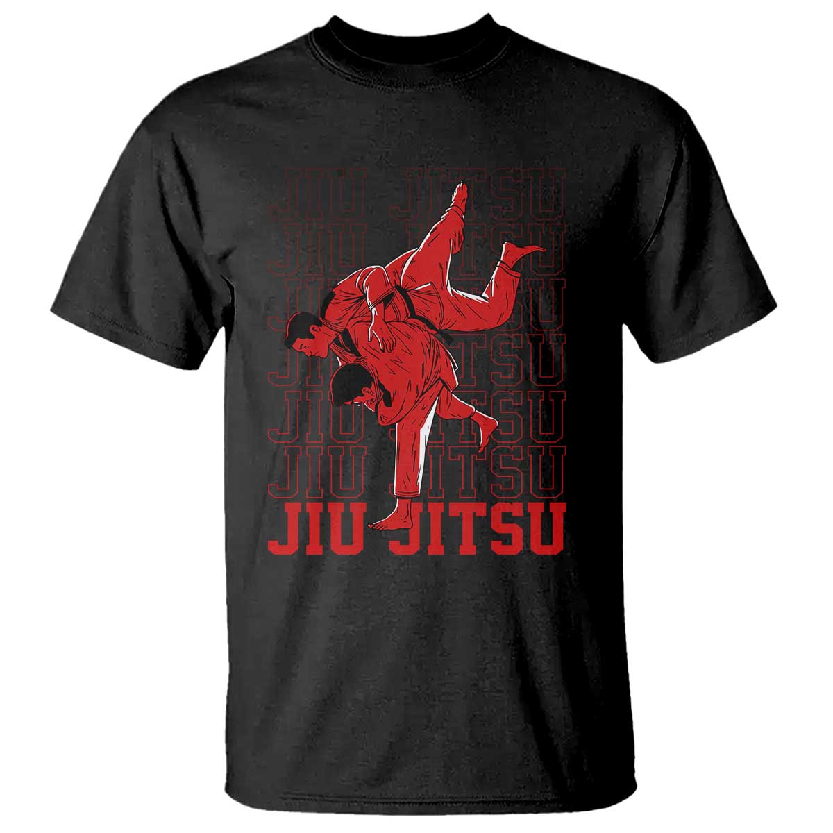 Brazilian Jiu Jitsu T Shirt BJJ Distressed - Wonder Print Shop