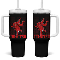 Brazilian Jiu Jitsu Tumbler With Handle BJJ Distressed - Wonder Print Shop