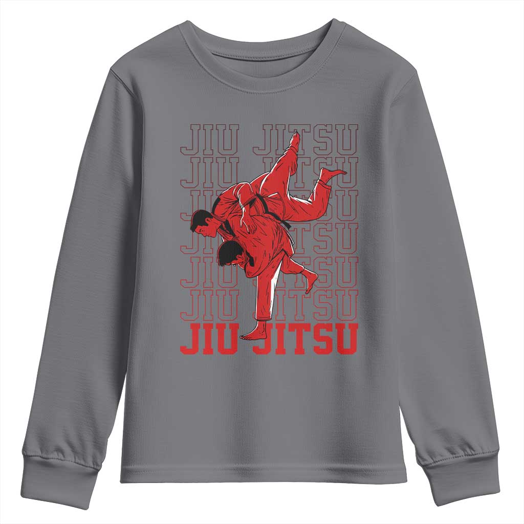 Brazilian Jiu Jitsu Youth Sweatshirt BJJ Distressed - Wonder Print Shop