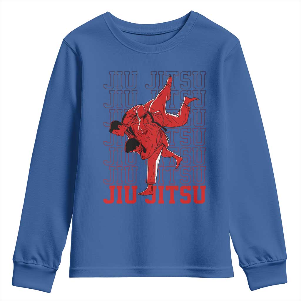 Brazilian Jiu Jitsu Youth Sweatshirt BJJ Distressed - Wonder Print Shop