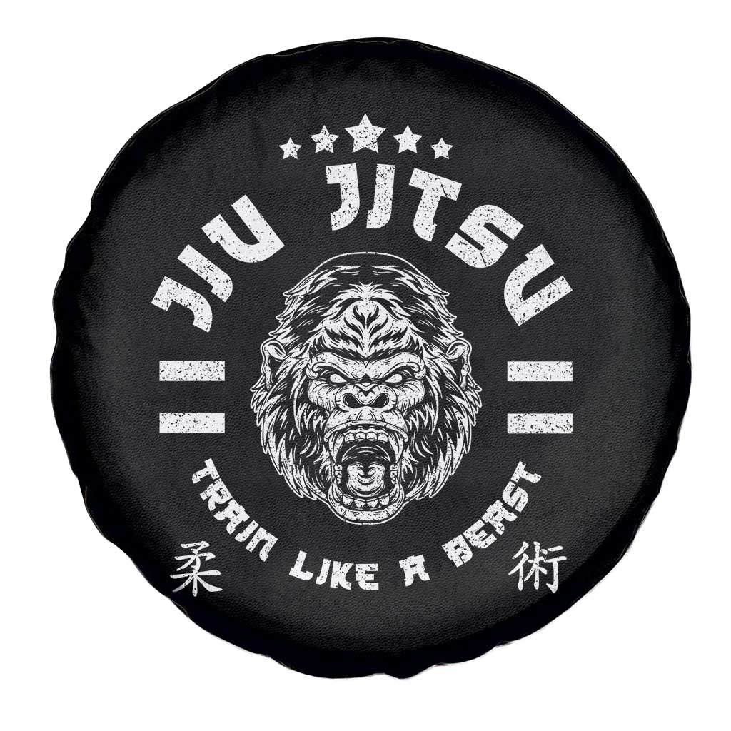 Brazilian Jiu Jitsu Spare Tire Cover Train Like A Beast Vintage BJJ Grappling Gorilla - Wonder Print Shop