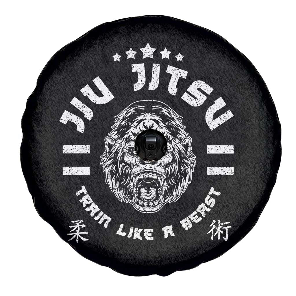 Brazilian Jiu Jitsu Spare Tire Cover Train Like A Beast Vintage BJJ Grappling Gorilla - Wonder Print Shop
