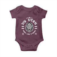 Brazilian Jiu Jitsu Baby Onesie Train Like A Beast Vintage BJJ Grappling Gorilla - Wonder Print Shop