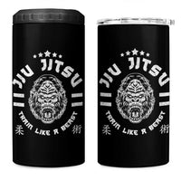 Brazilian Jiu Jitsu 4 in 1 Can Cooler Tumbler Train Like A Beast Vintage BJJ Grappling Gorilla - Wonder Print Shop
