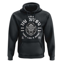 Brazilian Jiu Jitsu Hoodie Train Like A Beast Vintage BJJ Grappling Gorilla - Wonder Print Shop