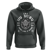 Brazilian Jiu Jitsu Hoodie Train Like A Beast Vintage BJJ Grappling Gorilla - Wonder Print Shop