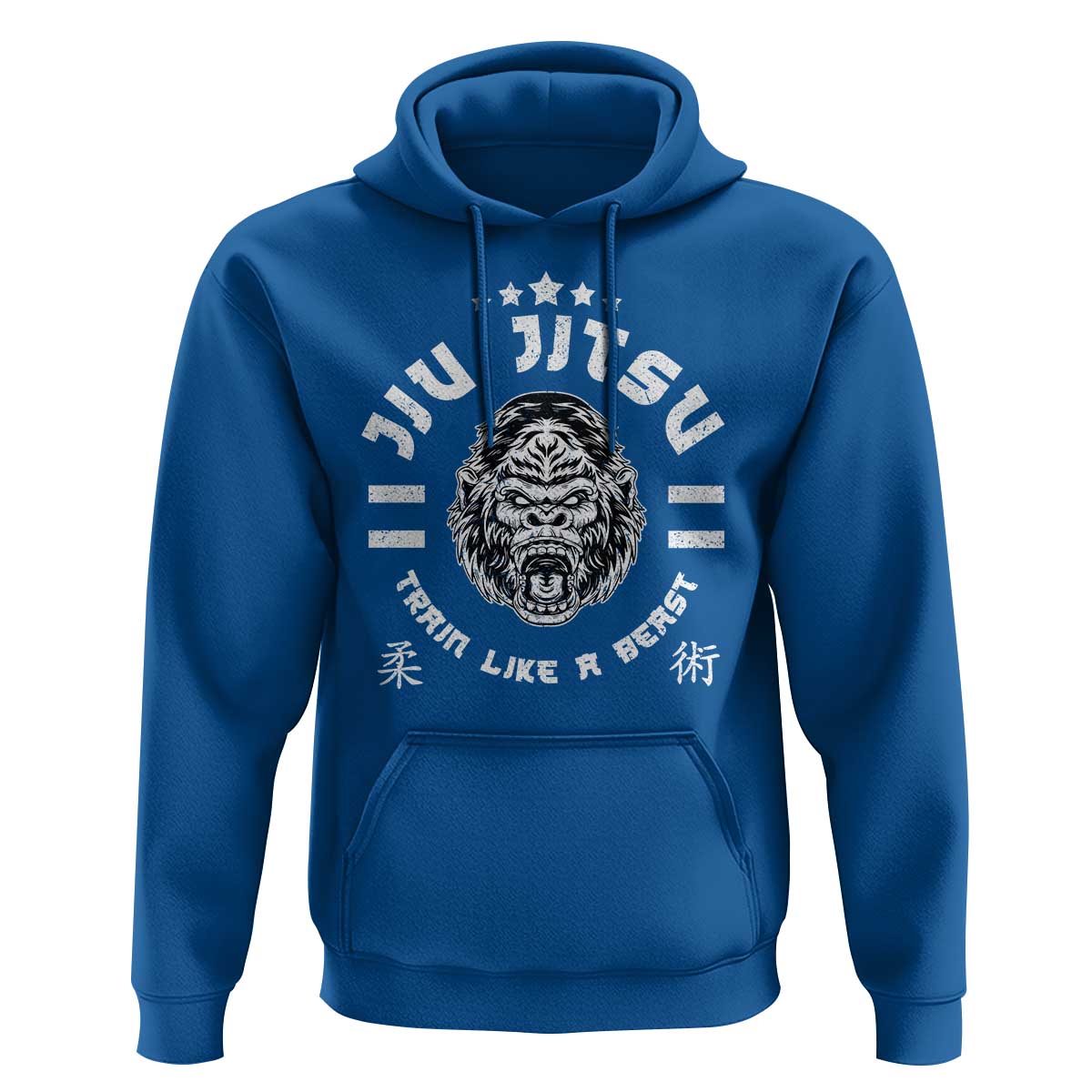 Brazilian Jiu Jitsu Hoodie Train Like A Beast Vintage BJJ Grappling Gorilla - Wonder Print Shop