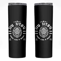 Brazilian Jiu Jitsu Skinny Tumbler Train Like A Beast Vintage BJJ Grappling Gorilla - Wonder Print Shop