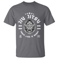Brazilian Jiu Jitsu T Shirt Train Like A Beast Vintage BJJ Grappling Gorilla - Wonder Print Shop