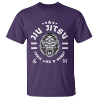 Brazilian Jiu Jitsu T Shirt Train Like A Beast Vintage BJJ Grappling Gorilla - Wonder Print Shop