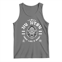 Brazilian Jiu Jitsu Tank Top Train Like A Beast Vintage BJJ Grappling Gorilla - Wonder Print Shop