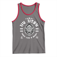 Brazilian Jiu Jitsu Tank Top Train Like A Beast Vintage BJJ Grappling Gorilla - Wonder Print Shop