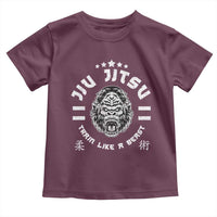 Brazilian Jiu Jitsu Toddler T Shirt Train Like A Beast Vintage BJJ Grappling Gorilla - Wonder Print Shop