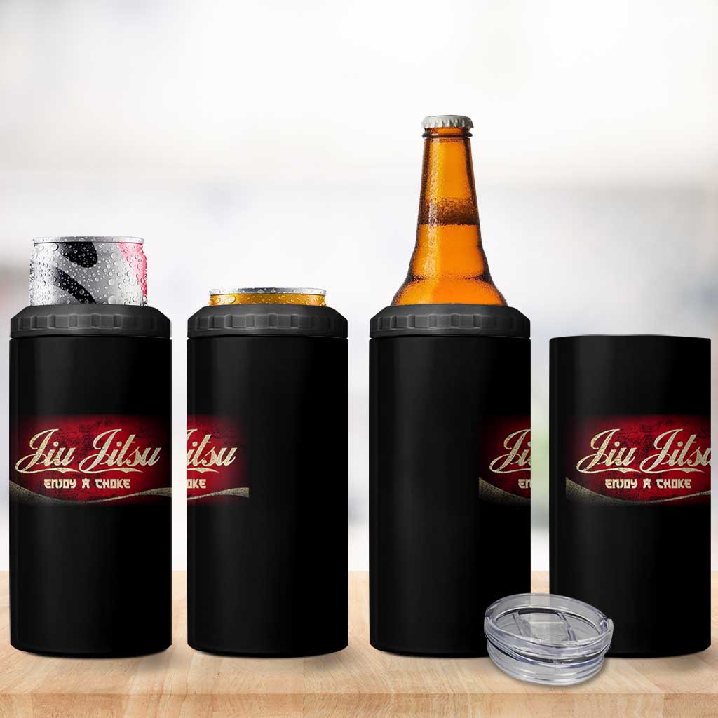 Funny Brazilian Jiu Jitsu 4 in 1 Can Cooler Tumbler BJJ Tactical Hugging Choke Jiujitsu Martial Arts - Wonder Print Shop