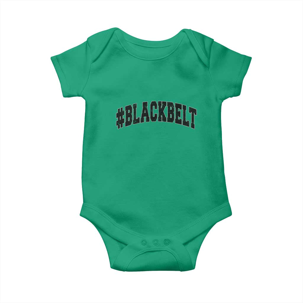 Martial Arts Karate Black Belt Baby Onesie Retro Varsity Vintage - Wonder Print Shop