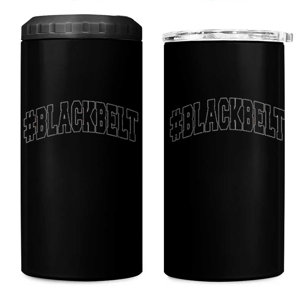 Martial Arts Karate Black Belt 4 in 1 Can Cooler Tumbler Retro Varsity Vintage - Wonder Print Shop