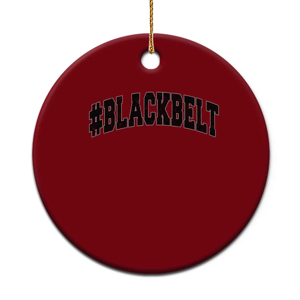 Martial Arts Karate Black Belt Ceramic Ornament Retro Varsity Vintage - Wonder Print Shop