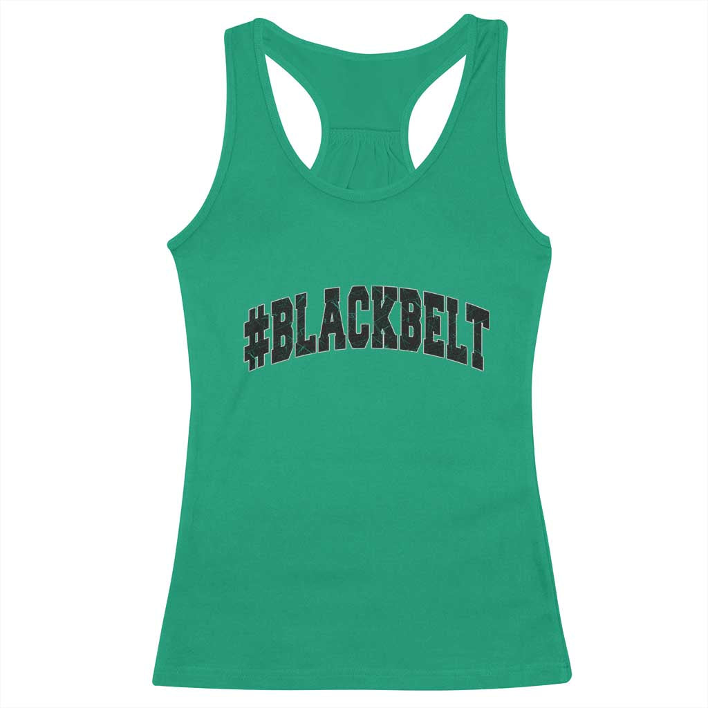 Martial Arts Karate Black Belt Racerback Tank Top Retro Varsity Vintage - Wonder Print Shop