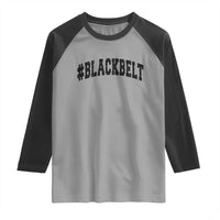 Martial Arts Karate Black Belt Raglan Shirt Retro Varsity Vintage - Wonder Print Shop