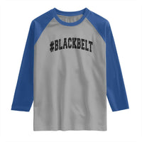 Martial Arts Karate Black Belt Raglan Shirt Retro Varsity Vintage - Wonder Print Shop