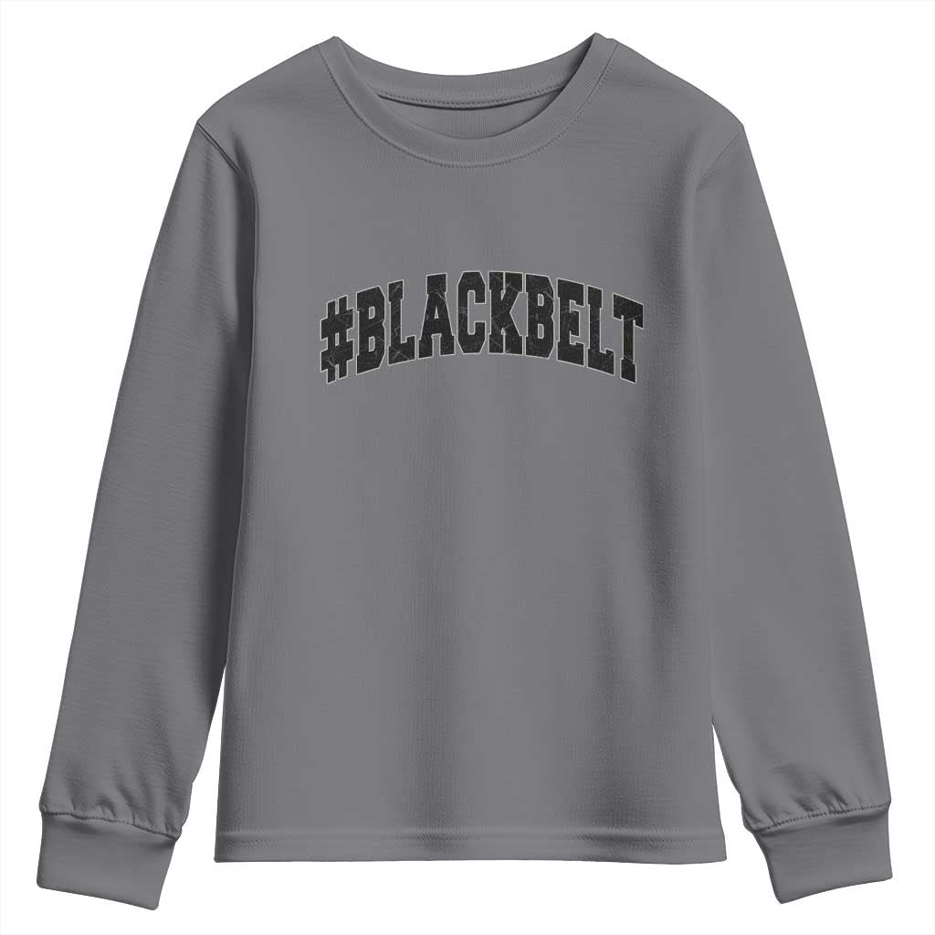 Martial Arts Karate Black Belt Youth Sweatshirt Retro Varsity Vintage - Wonder Print Shop