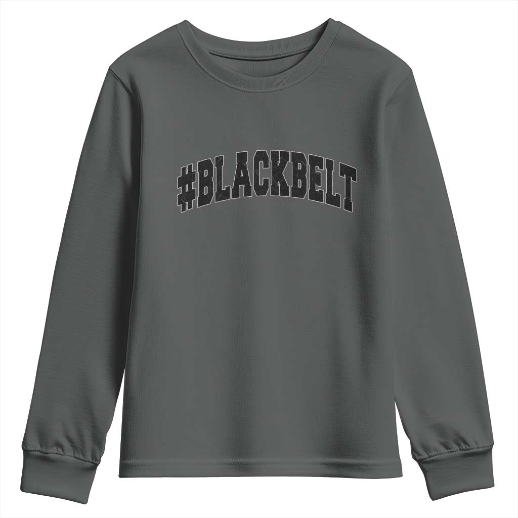 Martial Arts Karate Black Belt Youth Sweatshirt Retro Varsity Vintage - Wonder Print Shop