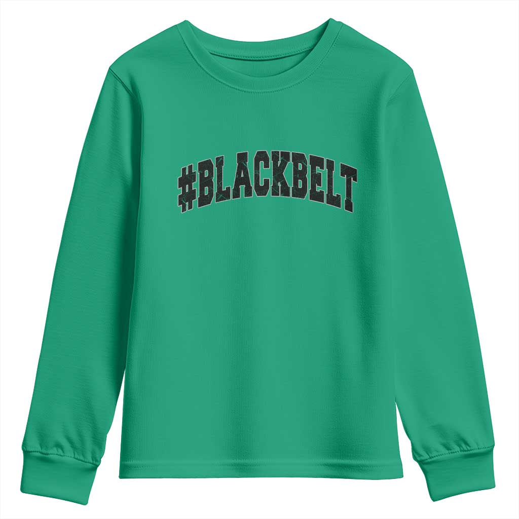 Martial Arts Karate Black Belt Youth Sweatshirt Retro Varsity Vintage - Wonder Print Shop